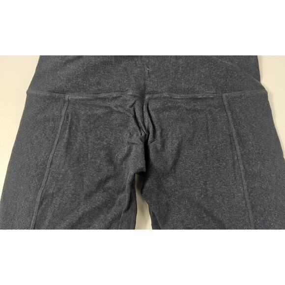 Lululemon sz 6 dark grey ribbed knit leggings full ankle lounge performance - Picture 4 of 8